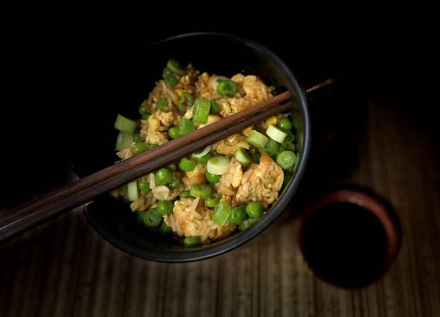 Chinese Chicken Fried Rice with Char Siu Sauce