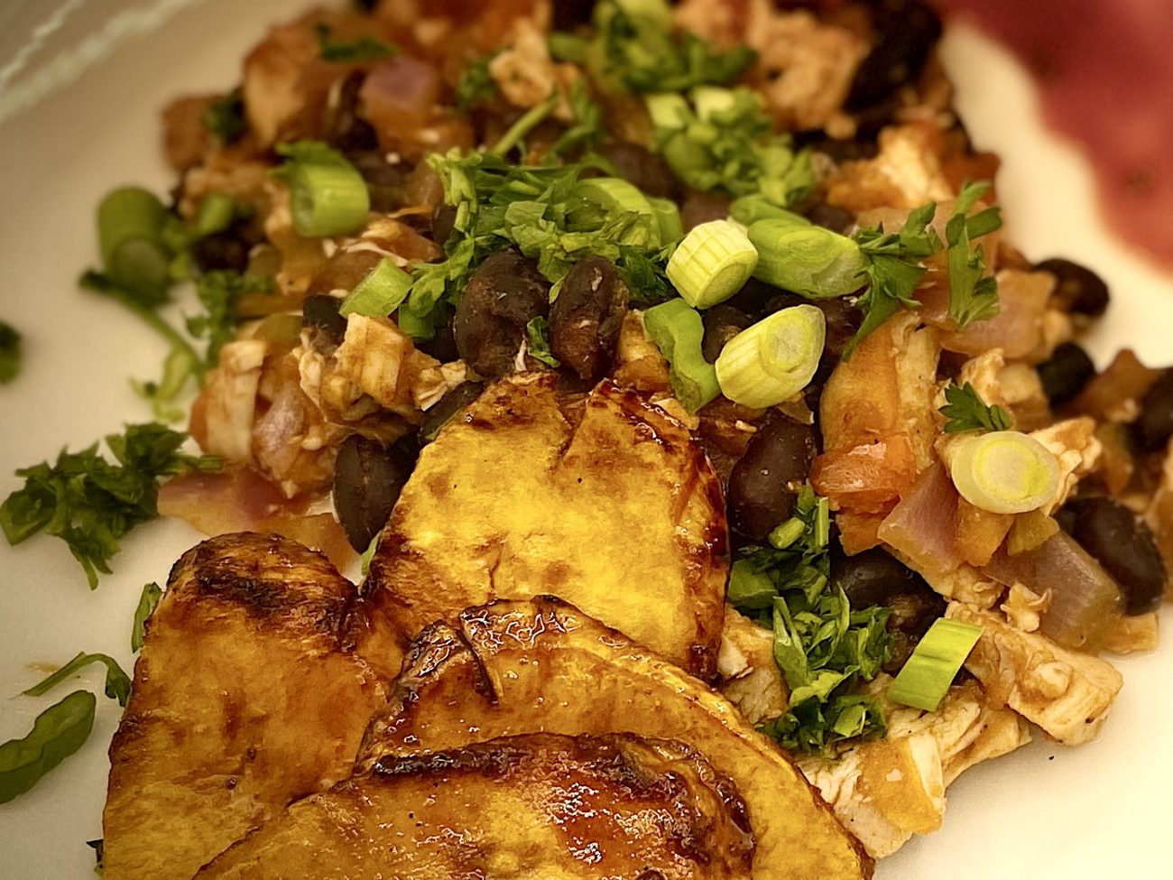 Cuban Black Bean Chicken with Plantains