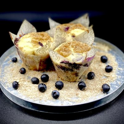 Blueberry Buttermilk Muffins with Streusel Crumble Topping