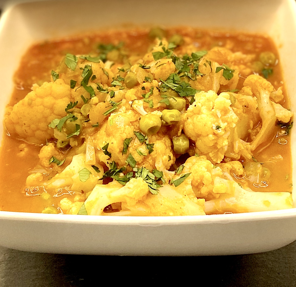Indian Cauliflower Curry with Cashews