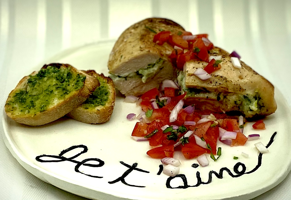 Ricotta and Pesto Stuffed Chicken Breasts