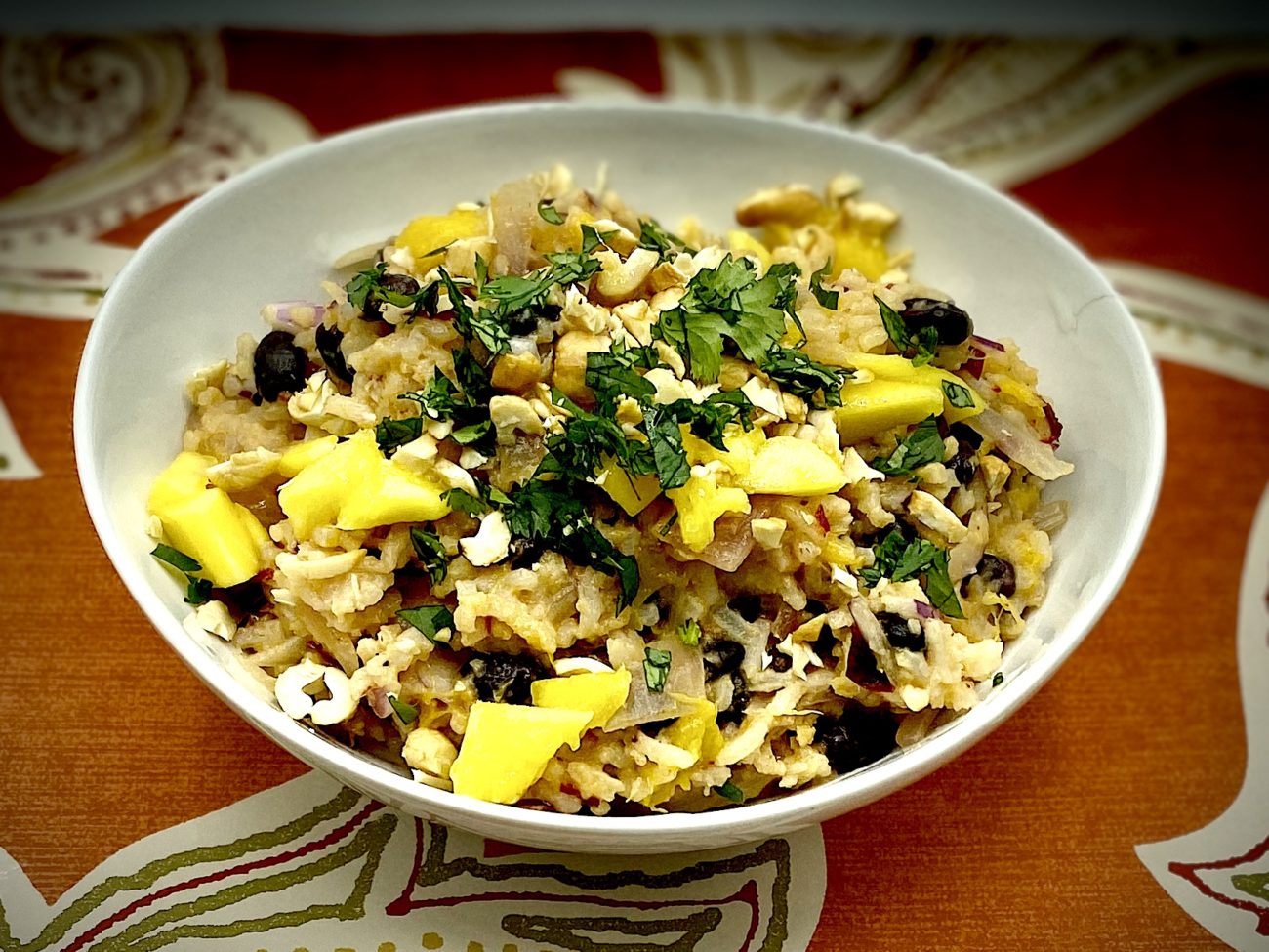 Spicy Mango and Blackbean Coconut Rice Salad