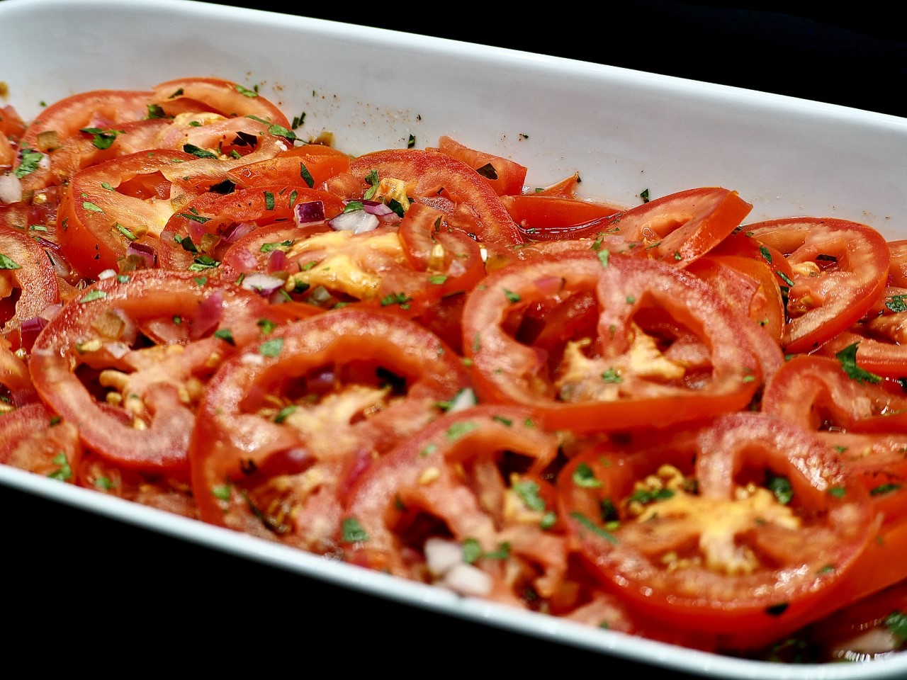 Tomato Salad with Cilantro Vinaigrette