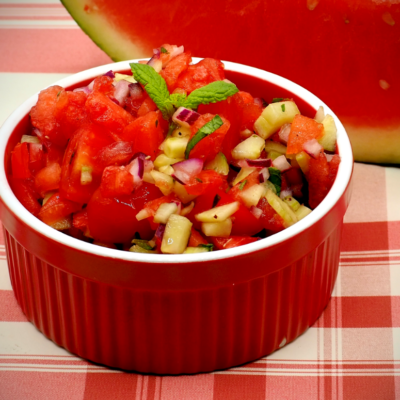 Cool Watermelon Tomato Cucumber Mint Salad Recipe Allison Antalek