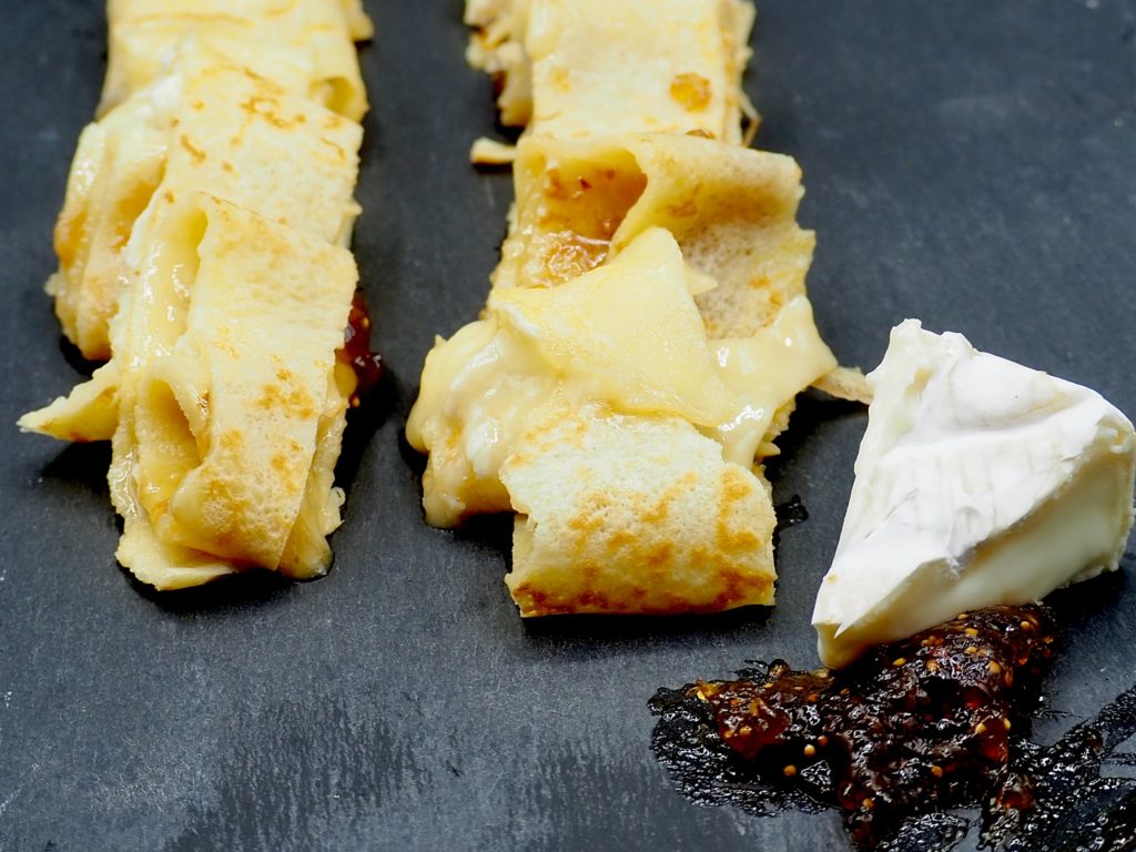 French Crêpes with Camembert and Fig Jam Recipe Allison Antalek cut2therecipe