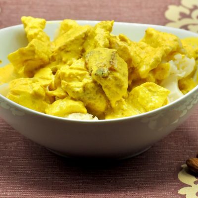 Indian Chicken Korma with Almond Sauce Recipe cut2therecipe Allison Antalek