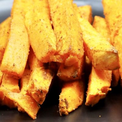 Low-fat Baked Sweet Potato Fries Recipe Allison Antalek cut2therecipe