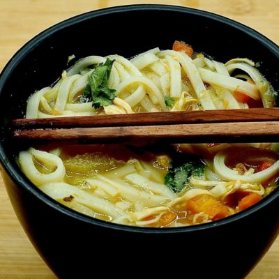 Instantpot Lemongrass and Rice Noodle Chicken Soup Recipe Allison Antalek cut2therecipe