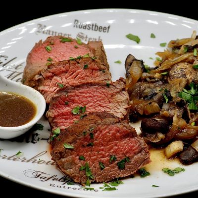 French Quarter Steaks with Sauteed Mushrooms Recipe Allison Antalek cut2therecipe