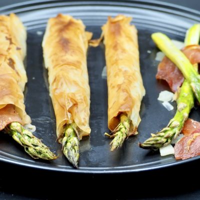 Phyllo-Wrapped Asparagus with Prosciutto Recipe Allison Antalek cut2therecipe