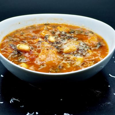 Whitebean Minestrone Soup with Spinach Recipe Allison Antalek cut2therecipe