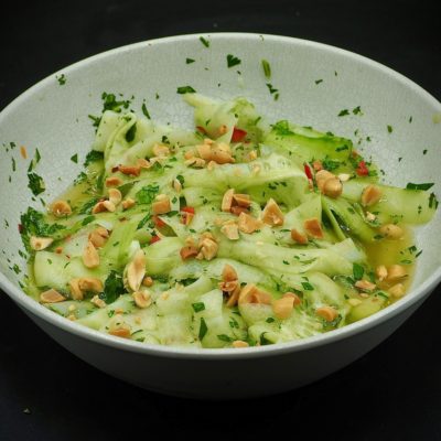 Spicy Thai Cucumber Salad with Roasted Peanuts Recipe cut2therecipe Allison Antalek