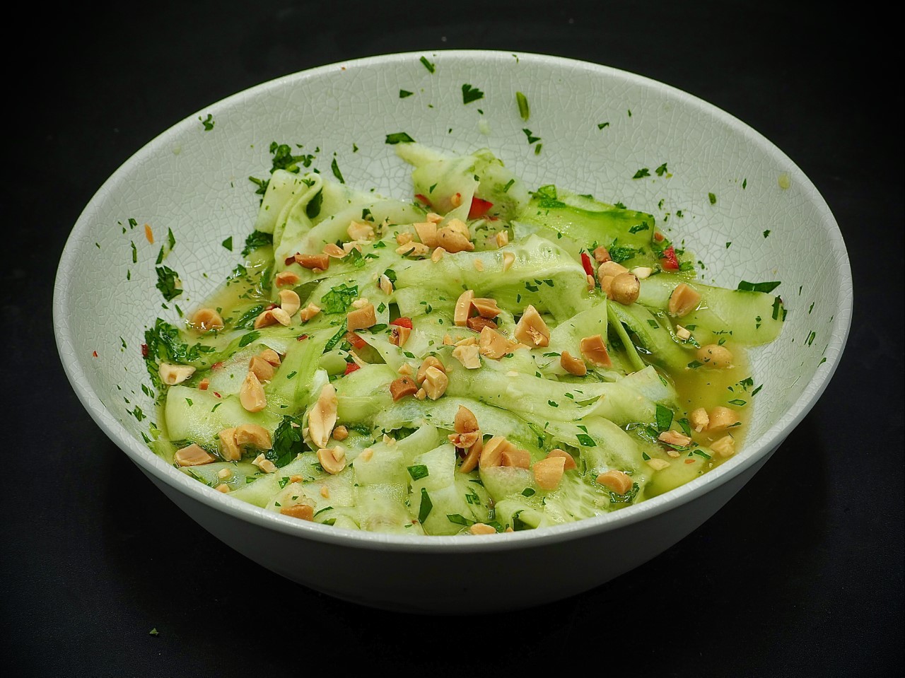 Thai Chili Cucumber Salad with Roasted Peanuts
