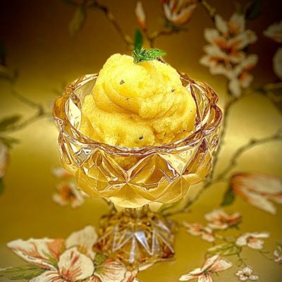 Peach Mint Lambic Beer Sorbet Recipe Allison Antalek cut2therecipe