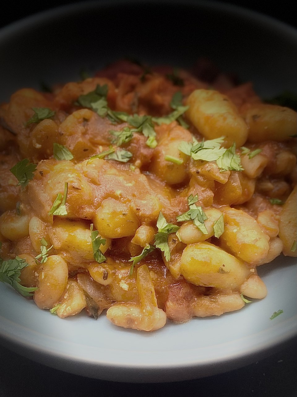 Gnocchi with White Beans and Homemade Tomato Sauce