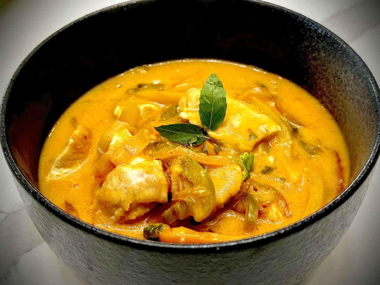 Thai Mango Coconut Chicken Curry (soup or over rice)
