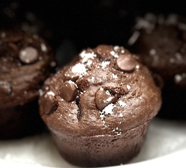 Double Chocolate Espresso Muffins with Homemade Buttermilk