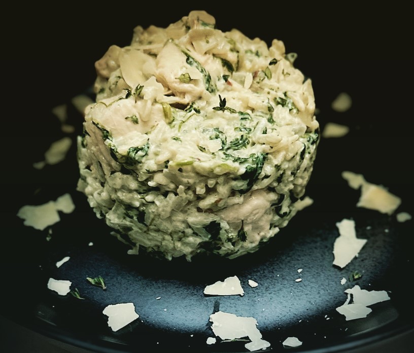 Creamy Stovetop Chicken, Spinach, and Rice Casserole