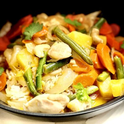 Thai Pineapple Chicken Curry Stir-Fry Recipe Allison Antalek