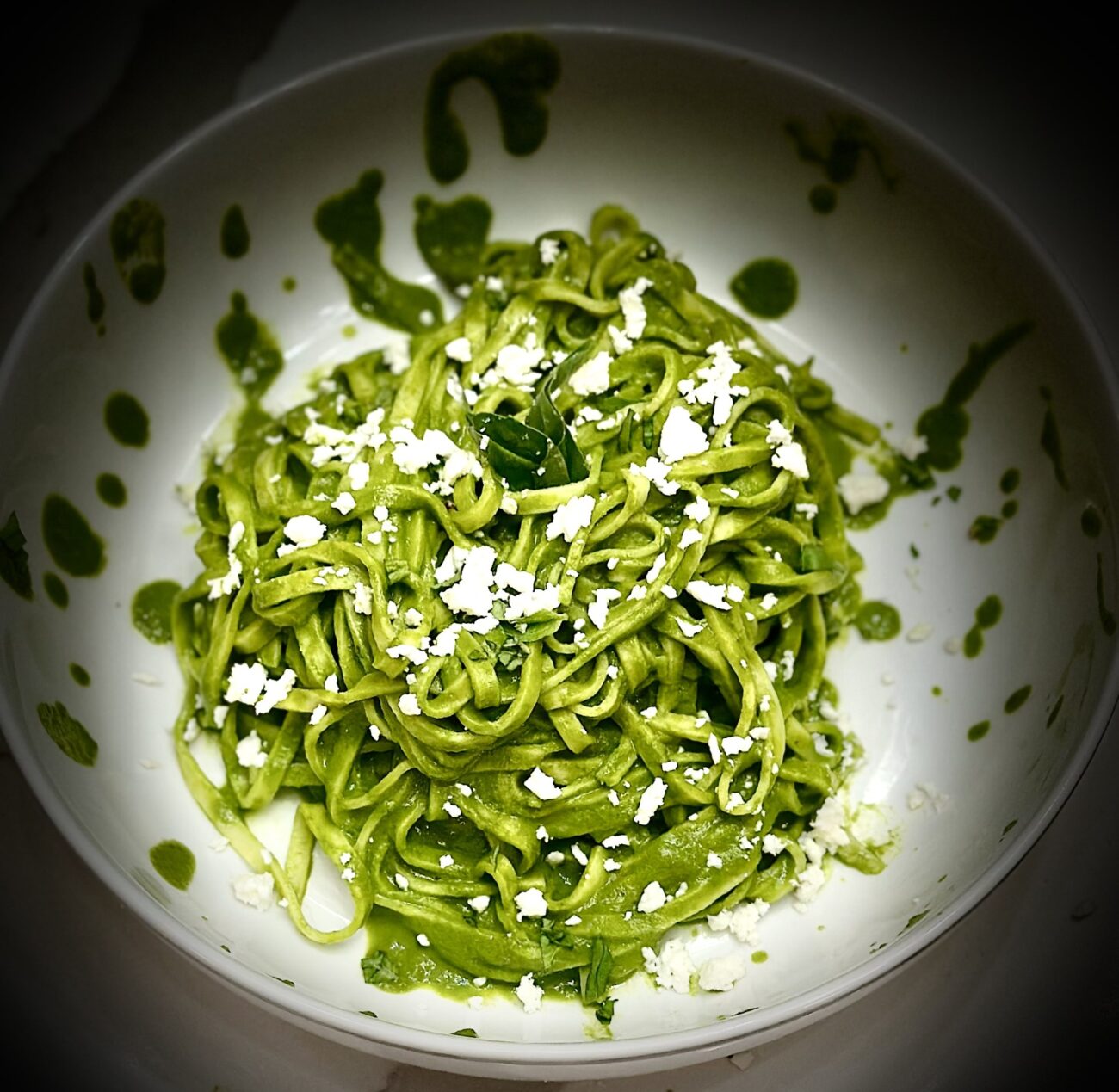 Spinach Basil Pesto Pasta